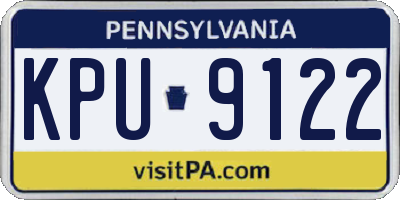 PA license plate KPU9122