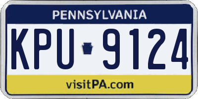PA license plate KPU9124