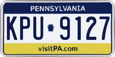 PA license plate KPU9127