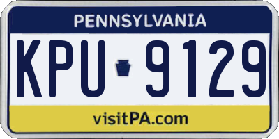 PA license plate KPU9129