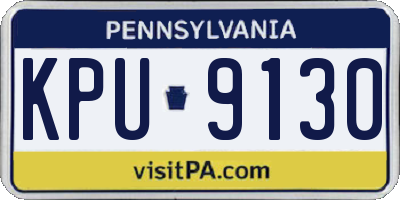 PA license plate KPU9130