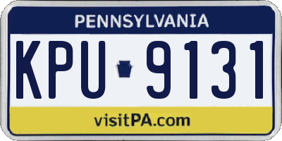 PA license plate KPU9131