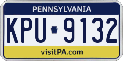 PA license plate KPU9132