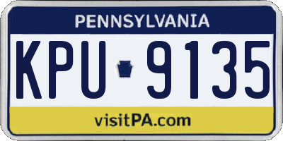 PA license plate KPU9135