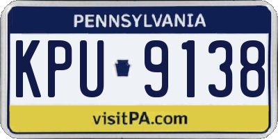 PA license plate KPU9138