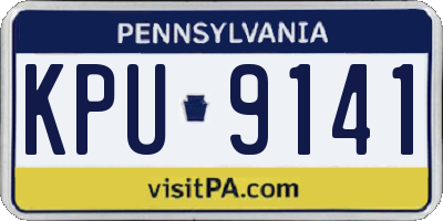 PA license plate KPU9141