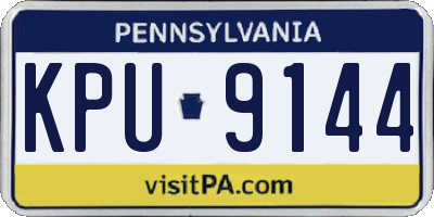 PA license plate KPU9144