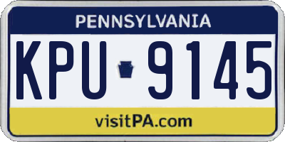 PA license plate KPU9145