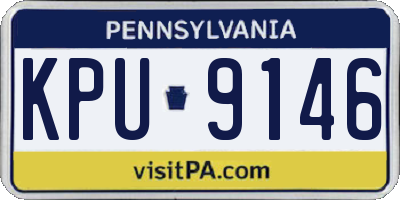 PA license plate KPU9146