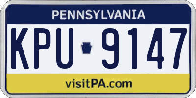 PA license plate KPU9147