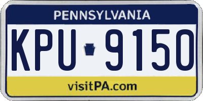 PA license plate KPU9150