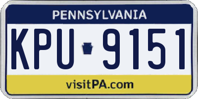 PA license plate KPU9151