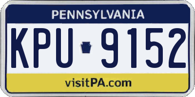 PA license plate KPU9152