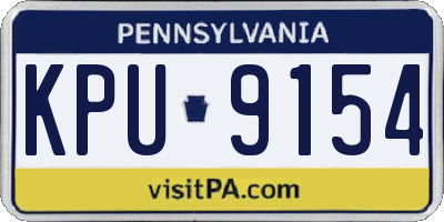 PA license plate KPU9154