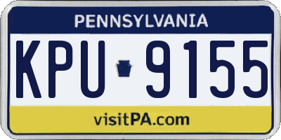 PA license plate KPU9155