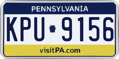 PA license plate KPU9156