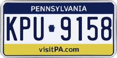 PA license plate KPU9158