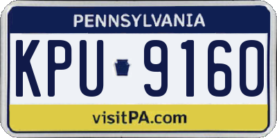 PA license plate KPU9160