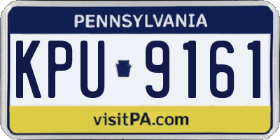 PA license plate KPU9161