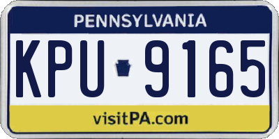 PA license plate KPU9165