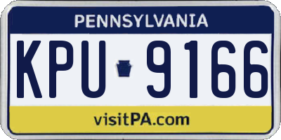 PA license plate KPU9166