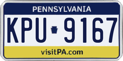 PA license plate KPU9167