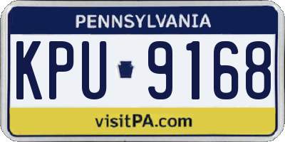 PA license plate KPU9168