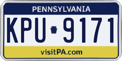 PA license plate KPU9171