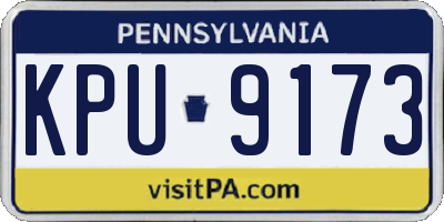 PA license plate KPU9173