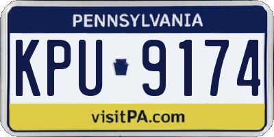 PA license plate KPU9174