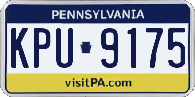 PA license plate KPU9175