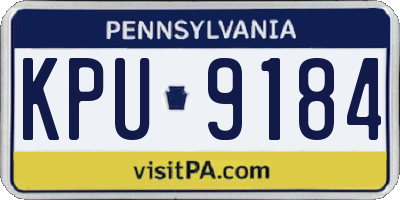 PA license plate KPU9184