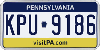 PA license plate KPU9186