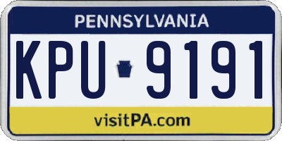PA license plate KPU9191