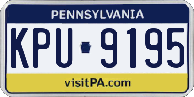 PA license plate KPU9195