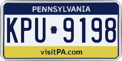 PA license plate KPU9198