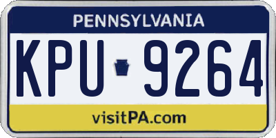 PA license plate KPU9264