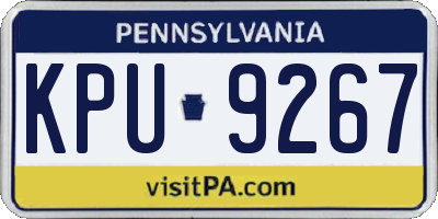 PA license plate KPU9267