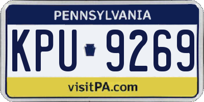 PA license plate KPU9269