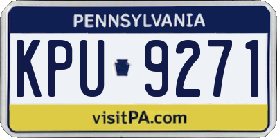 PA license plate KPU9271