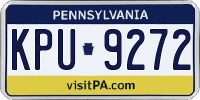 PA license plate KPU9272