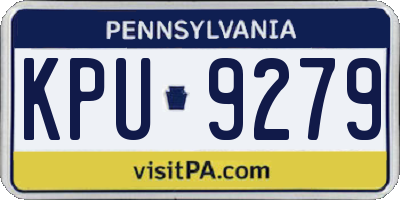 PA license plate KPU9279