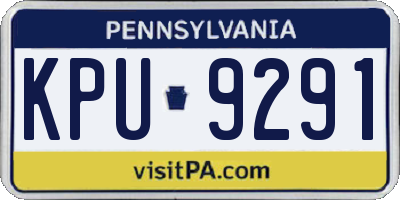PA license plate KPU9291