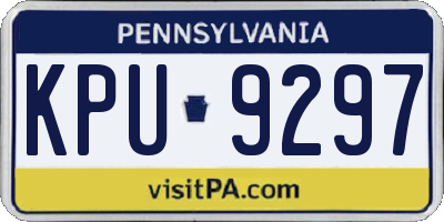 PA license plate KPU9297