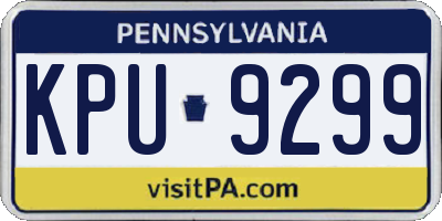 PA license plate KPU9299