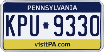 PA license plate KPU9330