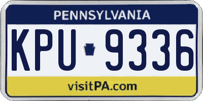 PA license plate KPU9336