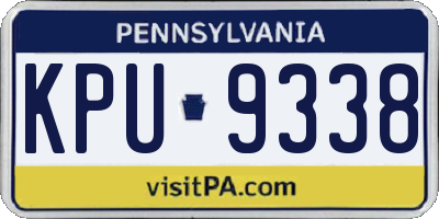 PA license plate KPU9338