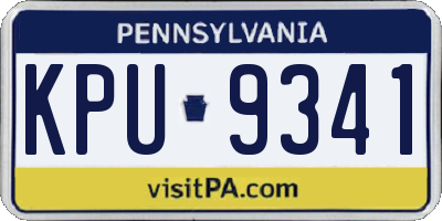 PA license plate KPU9341