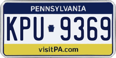 PA license plate KPU9369